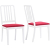 Jasmine 5-Piece Dining Set - White, Red - WI-RT331-RT336-WHITE-RED-5PC-SET