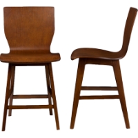 Elsa Counter Stool - Dark Walnut (Set of 2)