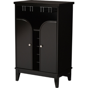 Easton Wine Cabinet - Dark Brown 