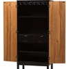Marya 2 Doors Wine Cabinet - Walnut, Wenge - WI-RT451-OCC