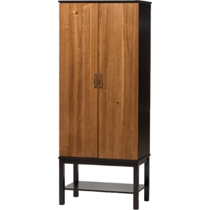 Marya 2 Doors Wine Cabinet - Walnut, Wenge 