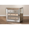 Edeline 3 Drawers Chest - Silver Mirrored (Set of 2) - WI-RXF-679