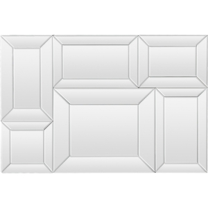 Geoffrey Rectangle Wall Sculpture - Silver 