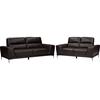 Lambton 2-Piece Faux Leather Sofa Set - Dark Brown - WI-S98740-2PC-SET