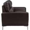 Lambton Faux Leather Sofa - Dark Brown - WI-S98740-SOFA