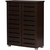 Adalwin 2 Doors Entryway Shoes Storage Cabinet - Dark Brown - WI-SC863522-WENGE