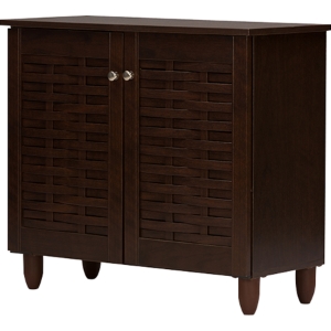 Winda 2 Doors Entryway Shoes Storage Cabinet - Wenge 