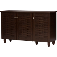 Winda 3 Doors Entryway Shoes Storage Cabinet - Wenge