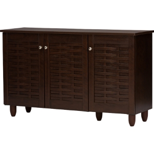 Winda 3 Doors Entryway Shoes Storage Cabinet - Wenge 