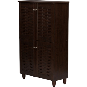 Winda 4 Doors Entryway Shoes Storage Cabinet - Wenge 