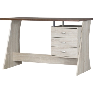 Parallax 3 Drawers Writing Desk - Natural 