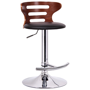 Buell Swivel Bar Stool - Molded Plywood, Black Seat, Cut-Outs 