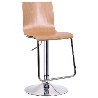 Lynch Swivel Bar Stool - Molded Plywood, Natural Veneer
