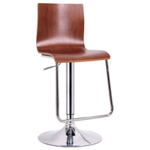 Lynch Swivel Bar Stool - Molded Plywood, Walnut Veneer 