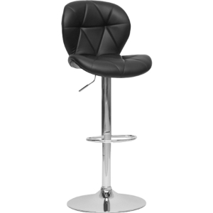 Warsaw Swivel Bar Stool - Black, Chrome (Set of 2) 