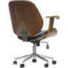 Rathburn Swivel Office Chair - Black, Walnut Brown - WI-SD-2235-5-WALNUT-BLACK