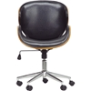 Bruce Swivel Office Chair - Walnut and Black - WI-SDM-2240-5-WALNUT-BLACK
