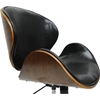 Bruce Swivel Office Chair - Walnut and Black - WI-SDM-2240-5-WALNUT-BLACK