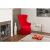Conundrum Contemporary Armchair - Red Fabric, White Plastic - WI-SF-S011-S-RED