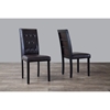 Somerset Dining Chair - Button Tufted, Dark Brown (Set of 2) - WI-SHAPE-PARSON-DC