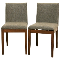 Moira Modern Dining Chair - Hazel Upholstery, Cocoa Legs
