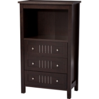 Cyclo 3 Drawers Sideboard Storage Cabinet - Dark Brown