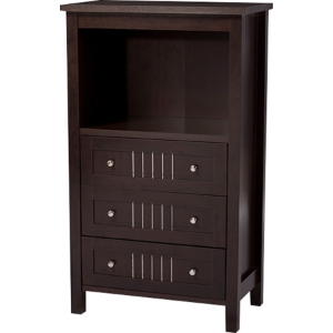Cyclo 3 Drawers Sideboard Storage Cabinet - Dark Brown 