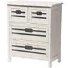 Rococo 4 Drawers Storage Cabinet - Antique White - WI-SR20002-ANTIQUE-WHITE