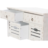Rococo 5 Drawers Storage Seating Bench - Antique White - WI-SR20008-ANTIQUE-WHITE