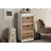 Rochefort 3 Drawers Storage Cabinet - Antique White, Natural - WI-SR30001-ANTIQUE-WHITE-NATURAL