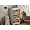 Rochefort 3 Drawers Storage Cabinet - Antique White, Natural - WI-SR30001-ANTIQUE-WHITE-NATURAL