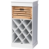 Dresdon 1 Drawer Cabinet - Wine Rack, Antique White - WI-SR30004-ANTIQUE-WHITE-NATURAL