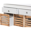 Rochefort 5 Drawers Storage Bench - Antique White, Natural - WI-SR30005-1-ANTIQUE-WHITE-NATURAL
