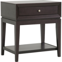 Morgan 1 Drawer Nightstand - Dark Brown