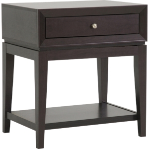 Morgan 1 Drawer Nightstand - Dark Brown 