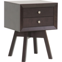 Warwick 2 Drawers Nightstand - Dark Brown