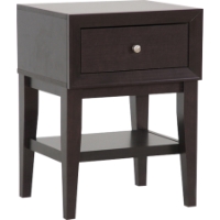 Gaston 1 Drawer Accent Table - Dark Brown