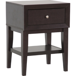 Gaston 1 Drawer Accent Table - Dark Brown 