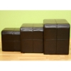 Cambridge Dark Brown Leather Nesting Ottoman - WI-ST-35-DARK-BROWN