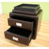 Jenelle Dark Brown Leather Storage Ottoman - WI-ST-36-DARK-BROWN