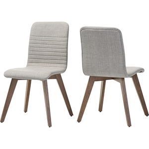 Sugar Upholstered Dining Chair - Light Gray (Set of 2) 