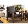 Pierce Faux Leather Lounge Chair - Dark Brown, Walnut Brown - WI-SW3656-DARK-BROWN-WALNUT-M17-CC