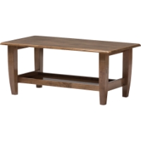 Pierce 1 Shelf Coffee Table - Walnut Brown