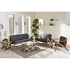 Cayla Living Room Lounge Chair - Gray, Walnut Brown - WI-SW5236-GRAY-WALNUT-M17-CC