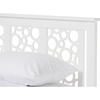 Celine Geometric Pattern Full Platform Bed - White - WI-SW8011-WHITE