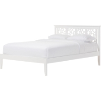 Celine Geometric Pattern Full Platform Bed - White