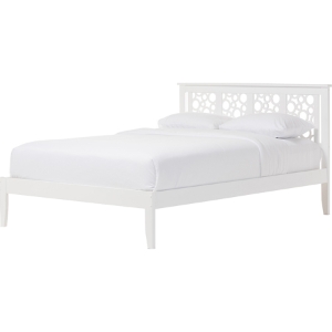 Celine Geometric Pattern Full Platform Bed - White 