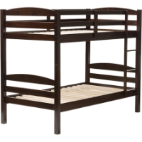 Crimson Twin Over Twin Bunk Bed - Dark Brown