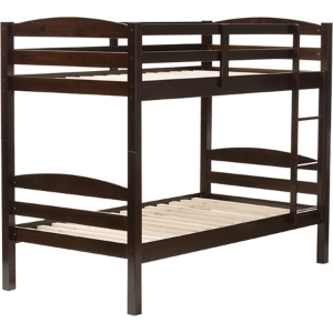 Crimson Twin Over Twin Bunk Bed - Dark Brown 