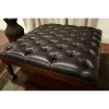 Bethany Leather and Wood Coffee Table Ottoman - WI-TA1491-DRK-BR